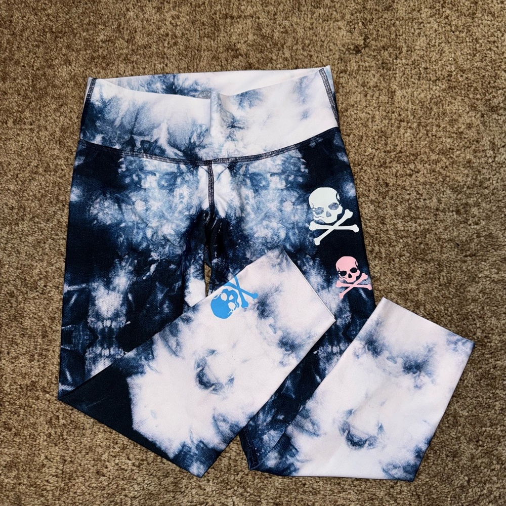 Soulcycle Tie-Dye Skull Leggings